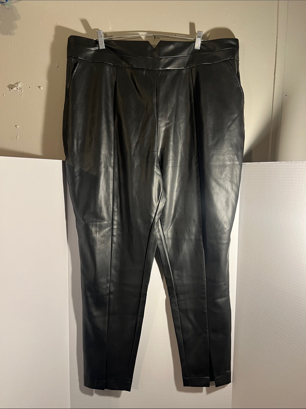 NWT City Chic Refinity Sophia Faux Leather Pants - Black / Size XL